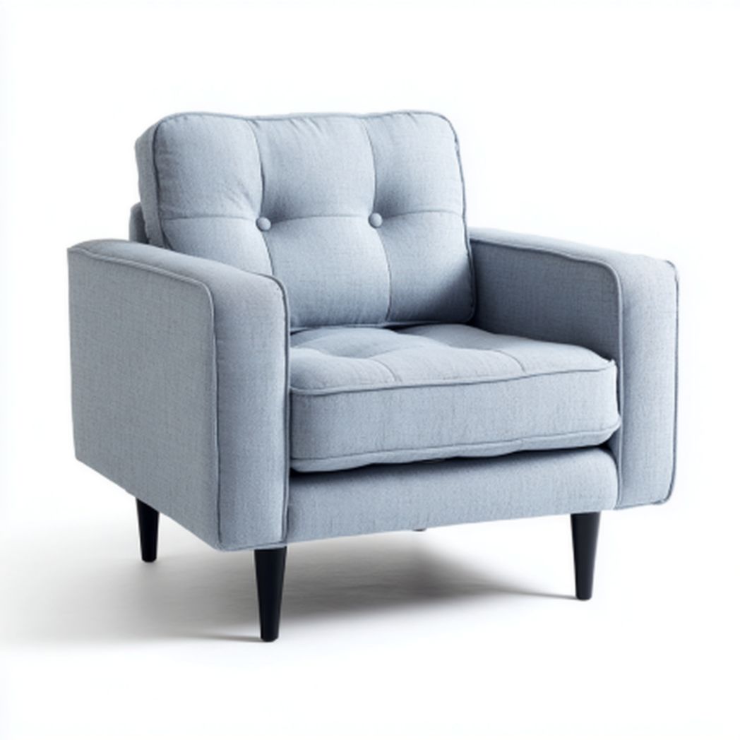Fotel tapicerowany z tkaniny w stylu nowoczesnym do salonu - 80 x 80 x 80