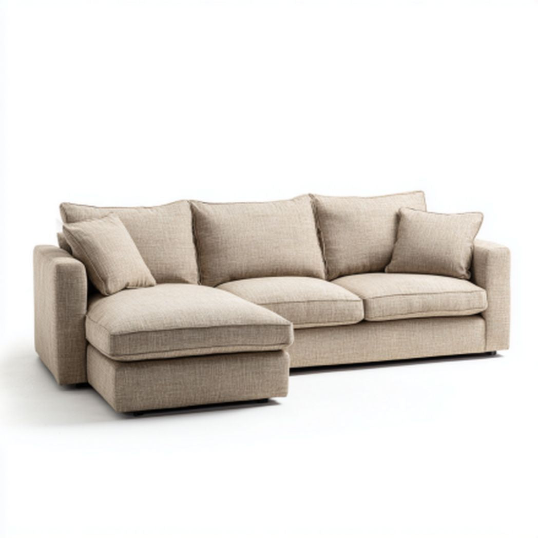 Sofa narożna z tkaniny do salonu z funkcją spania - 240 x 90 x 85
