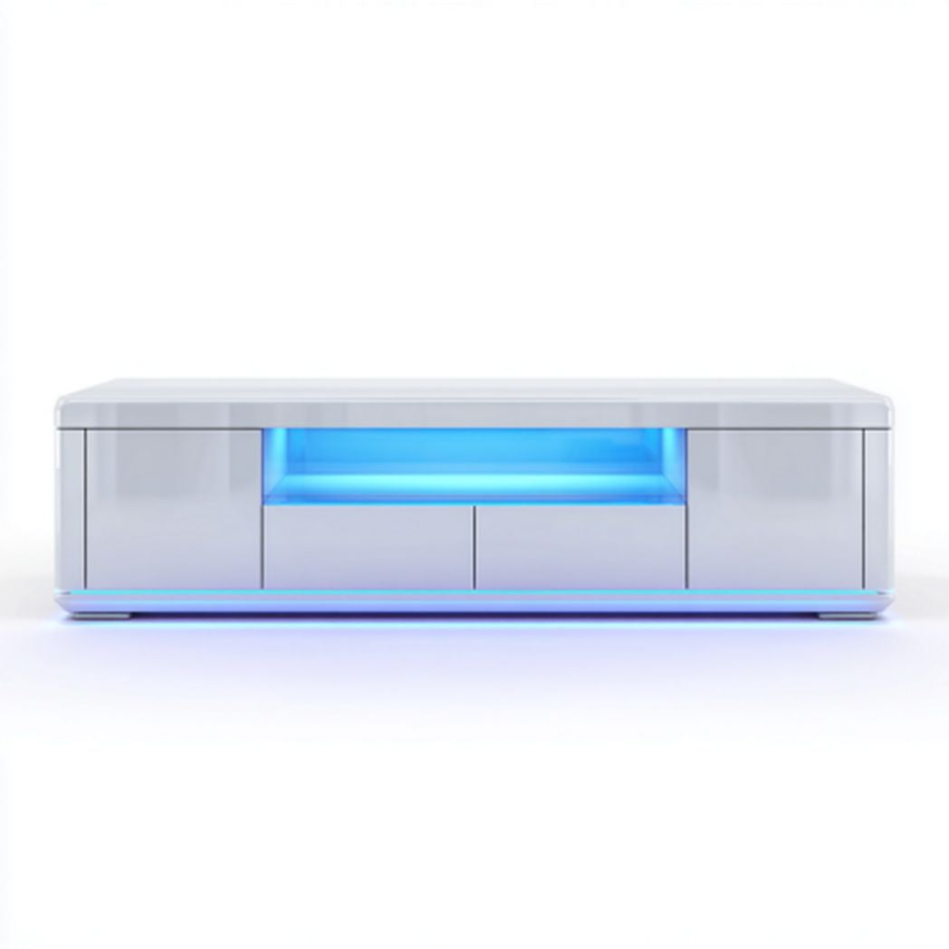 Stolik kawowy z oświetleniem LED z płyty MDF - 120 x 40 x 30